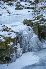 Obraz premium stream in winter
