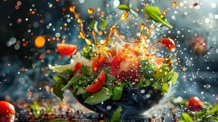 Fresh Salad Splash Explosion