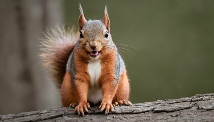 A Squirrel With Cheeks Bulging From Storing Nuts