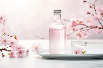 Obraz na płótnie Canvas Spa氛圍 (spa氛圍 fēng wéi) with pink flowers for a relaxing moment