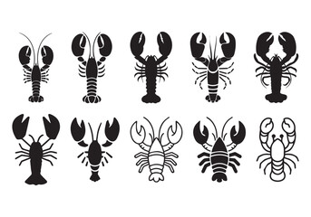 Lobster Seafood Icon Vector