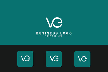 Alphabets Letters VE, EV, Initials Logo Monogram