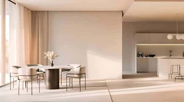 meeting room with modern minimalist interior