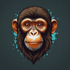 cool monkey logo	 v3