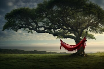 a hammock from a tree