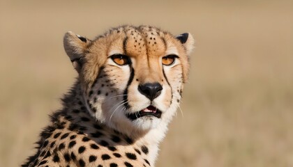 A Cheetah With Its Eyes Locked On Its Target