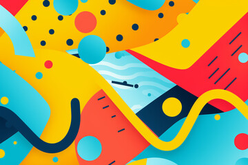 Abstract geometric background with colorful rectangles. Eps 10 vector file.