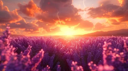 Rucksack A field of lavendel during sunset and beautiful sky  © Alexander Beker