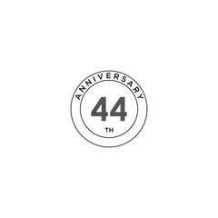 44 th anniversary icon logo design