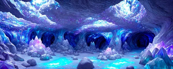 Crystal Cave, a subterranean world filled with shimmering crystal formations