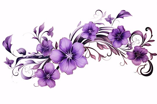 a purple flowers and leaves