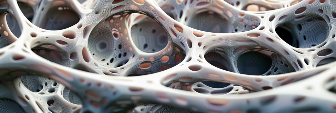 Exotic Underwater Microorganisms in Colorful Abstract Design, Science and Natures Beautiful Complexity