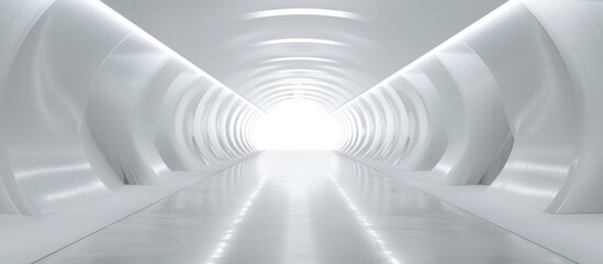 White Futuristic Tunnel on a clean background