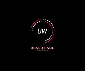 Fototapeta na wymiar UW letter logo creative design. UW unique design
