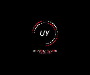 UY letter logo creative design. UY unique design.