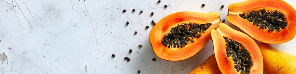 papaya background.