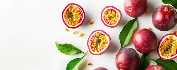 Naklejka premium passion fruit background.