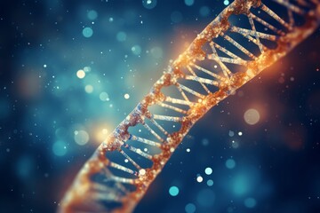 DNA strand scientific background  - obrazy, fototapety, plakaty