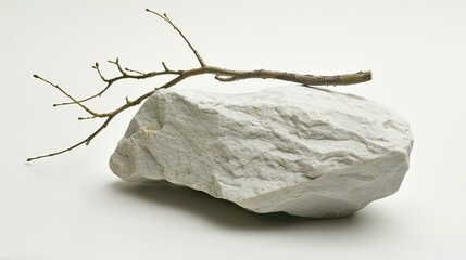 twig and stone background.