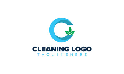 Creative cleaning clean service logo icon vector