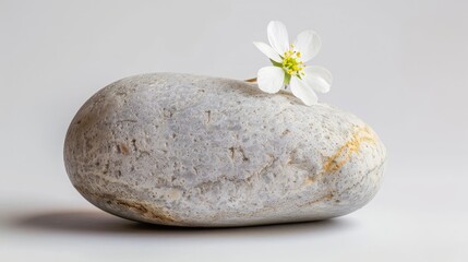 flower on stone background.