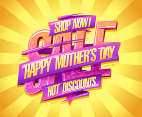 Happy Mother's day sale lettering banner template - 769039825