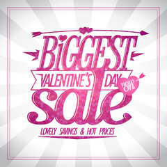Biggest Valentine's day sale banner template - 769040052