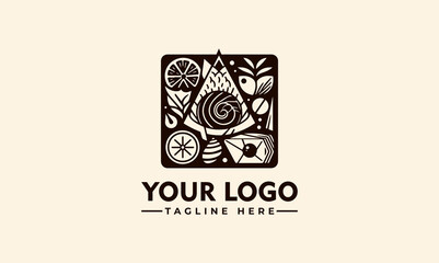 Sushi Vector Logo Design - Artistic Japanese Cuisine Emblem for Restaurants and More