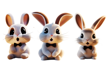 two rabbits in a row