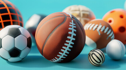 Sports related clipart images, in the style of hyperrealist, creative commons attribution, juxtaposition of objects, sparklecore