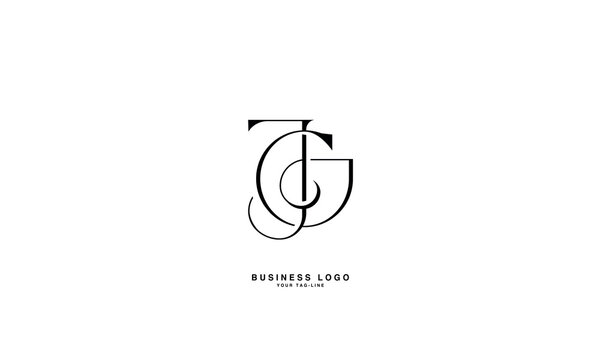JG, GJ, J, G, Abstract Letters Logo Monogram