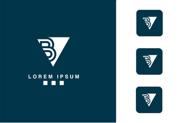 BV, VB, B, V, Abstract Letters Logo Monogram	
