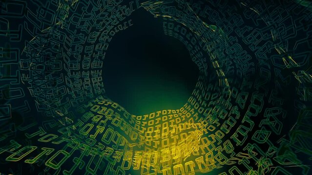 Digital data in vortex wormhole 