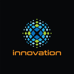 innovation technology logo design vector