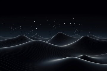 dark background illustration with indigo fluorescent lines, in the style of realistic indigo skies - obrazy, fototapety, plakaty