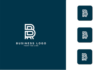 BR,R B, B, R, Abstract Letters Logo Monogram