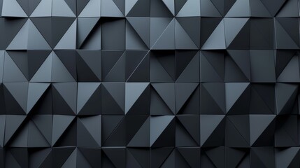 Abstract Geometric Triangular Pattern in Shades of Dark Gray
