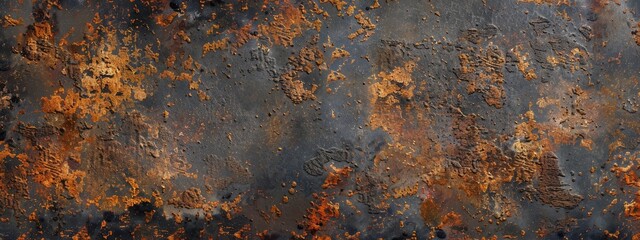 Rusty Metal Texture with Weathered Orange and Brown Patina
 - obrazy, fototapety, plakaty