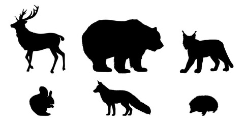 forest animal silhouettes