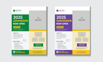 Creative School admission flyer design.school admission template for flyer design.Kids Childrens back to school education admission flyer  layout