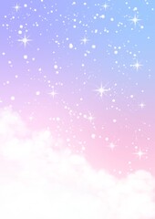 Pastel sky and stars fantasy background.	