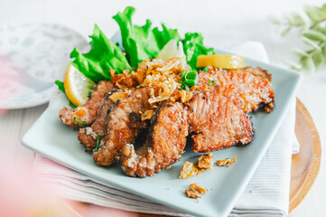 カツオのたたきの揚げ焼き