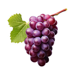 Fototapeta premium Grape isolated on transparent png background. Generative ai