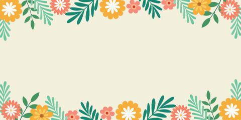 floral frame with space for your text, vector illustration EPS10