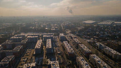 Fototapeta na wymiar widok miasta z lotu ptaka