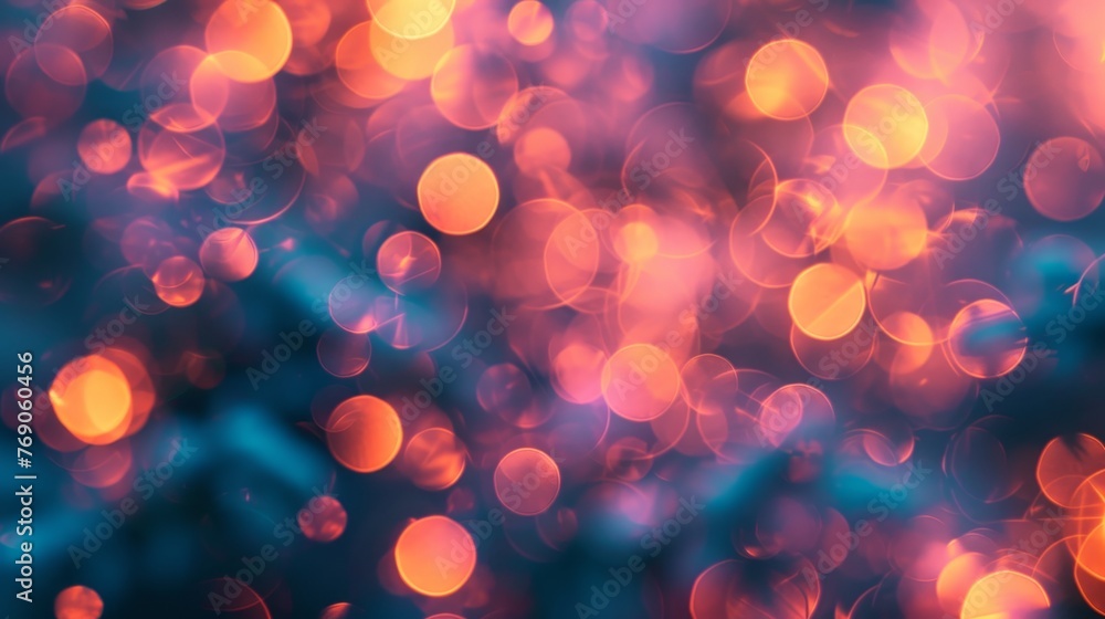 Poster ethereal bokeh banner background with soft blue and delicate pink hues creating an abstract blur