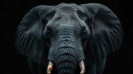 Foto op Plexiglas black elephant wallpaper © Classy designs