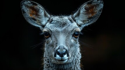 A deer with its head turned to the side