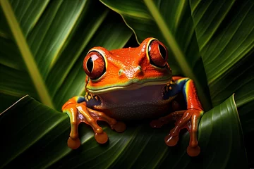  a frog on a leaf © Doina