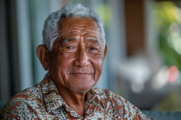 A man with a beard and gray hair is smiling